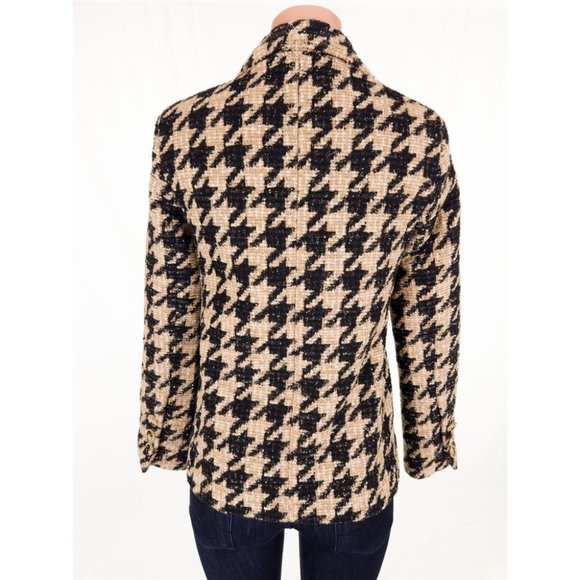 Vintage CHANEL FR 38 US 4 6 Wool Mix Tweed Houndstooth Jacket P61932V47065 - Picture 8 of 11